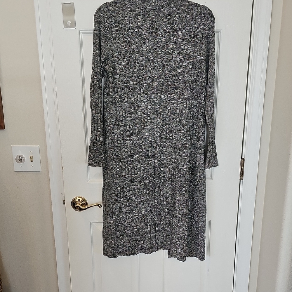 Gray Knit Open Cardigan - Picture 3 of 4
